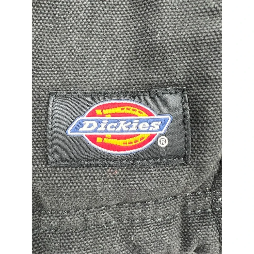Dickies Vest Mens 3XL Canvas Sherpa Lined Full Zip Workwear Black Good